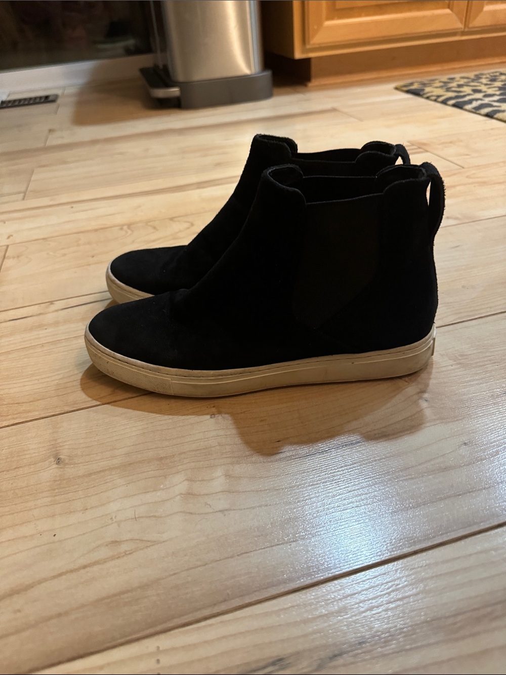 Vince Newlyn Black Suede Slip-On Chelsea Sneaker